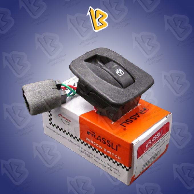 کلید شیشه بالابر راست پراید تک پل 131*132 جدید فراسلی