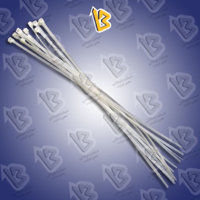 بست پلاسیکی کمربندی سفید 380*4/8 cv